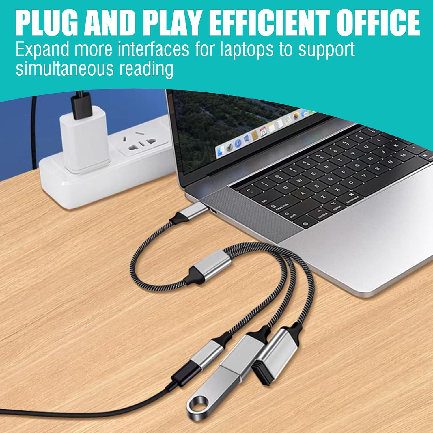 USB-кабель «1-мужской на 3-женские», USB-разветвитель 1 на 3, для зарядки и передачи данных, для ноутбука или других электронных устройств