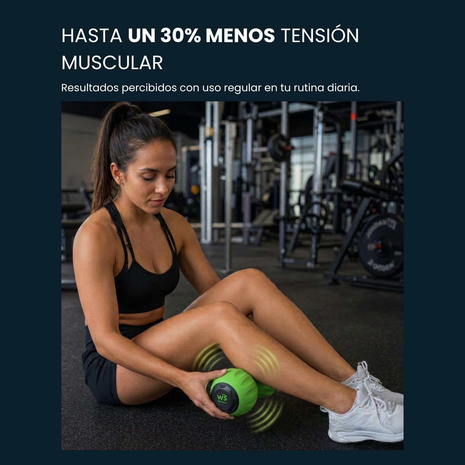 WELLBEINN Rollinn Peanut | Masajeador Vibratorio en Forma de Cacahuete | Para Espalda, Cuello y Gemelos | Vibración Ajustable | Alivio de Tensión Profunda | Compacto y Portátil