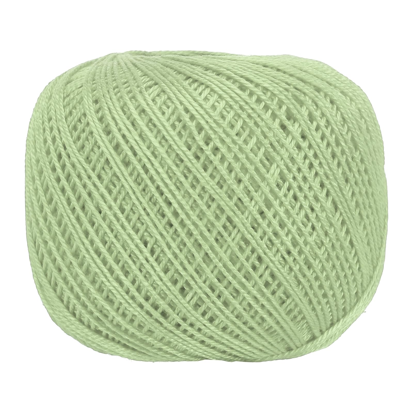 sourcing map 164 Yards Size 3 Light Green Pearl Cotton Crochet Thread