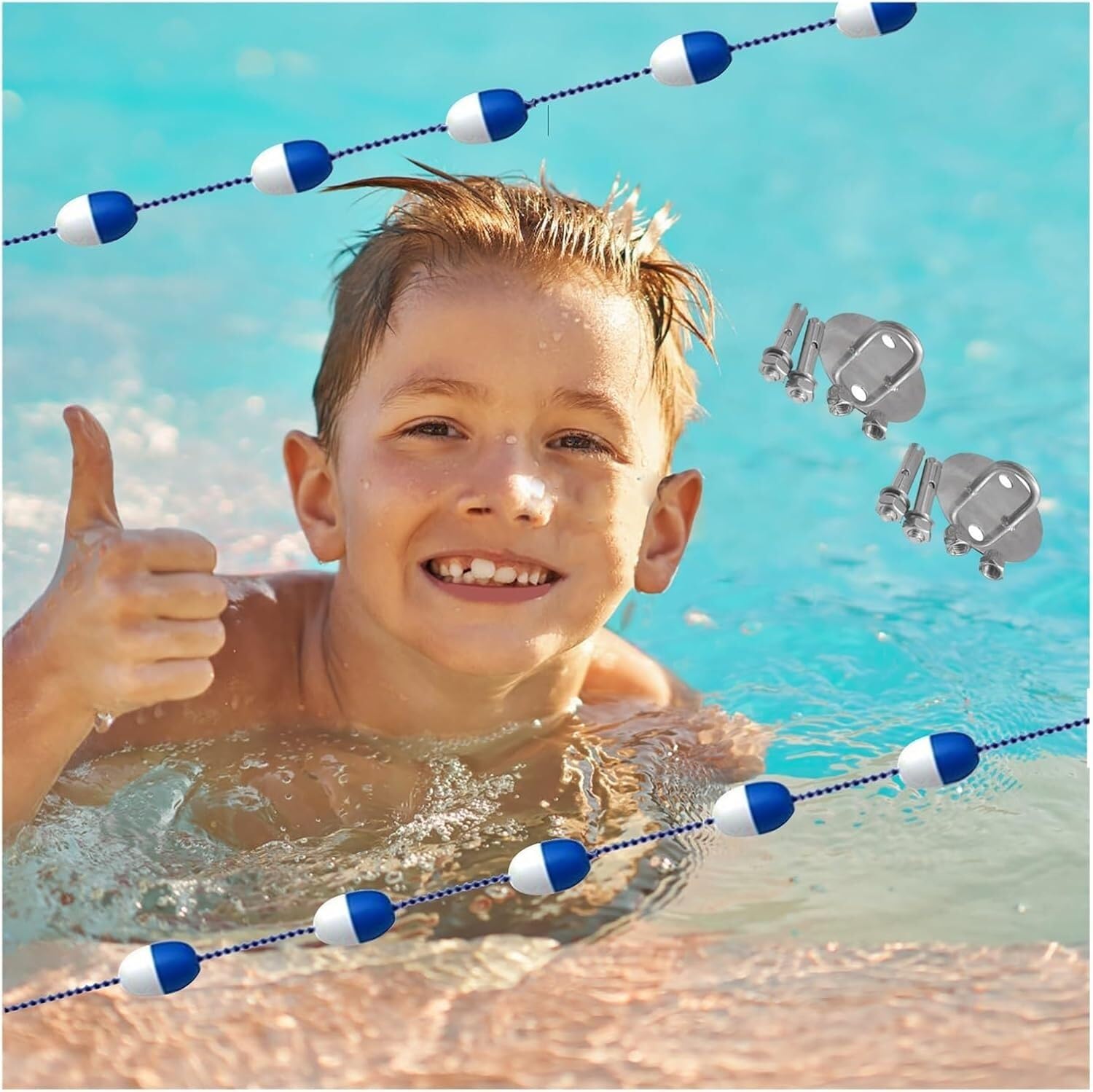 Corde de sécurité flottante pour séparer le grand bain