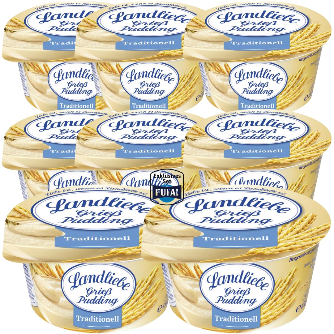 PUFAI Bundle –Landliebe Grießpudding Traditionell 150 g, 8er Pack | Klassische Rezeptur & Cremige Konsistenz