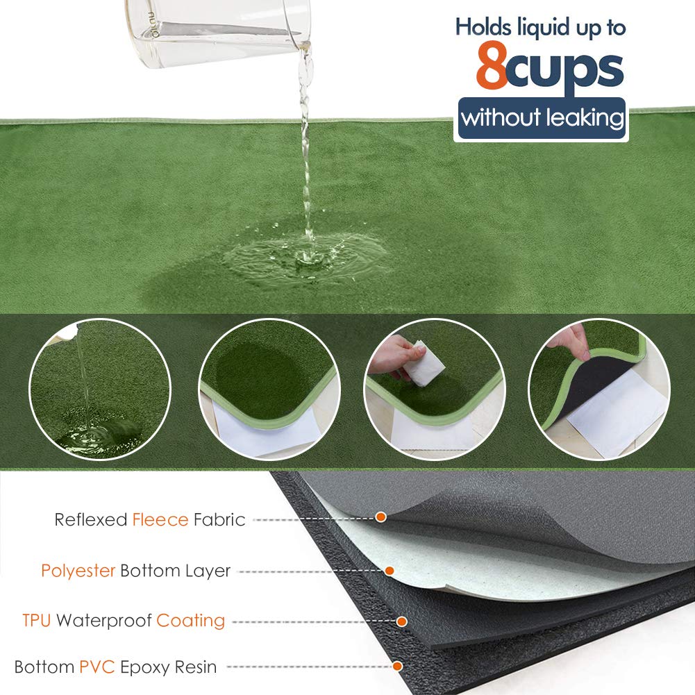 Almohadilla de Entrenamiento Lavable para Perros, Extra Grande, 165 cm x 121 cm, Reutilizable, Color Verde, para corralito y Alfombrilla de Parto