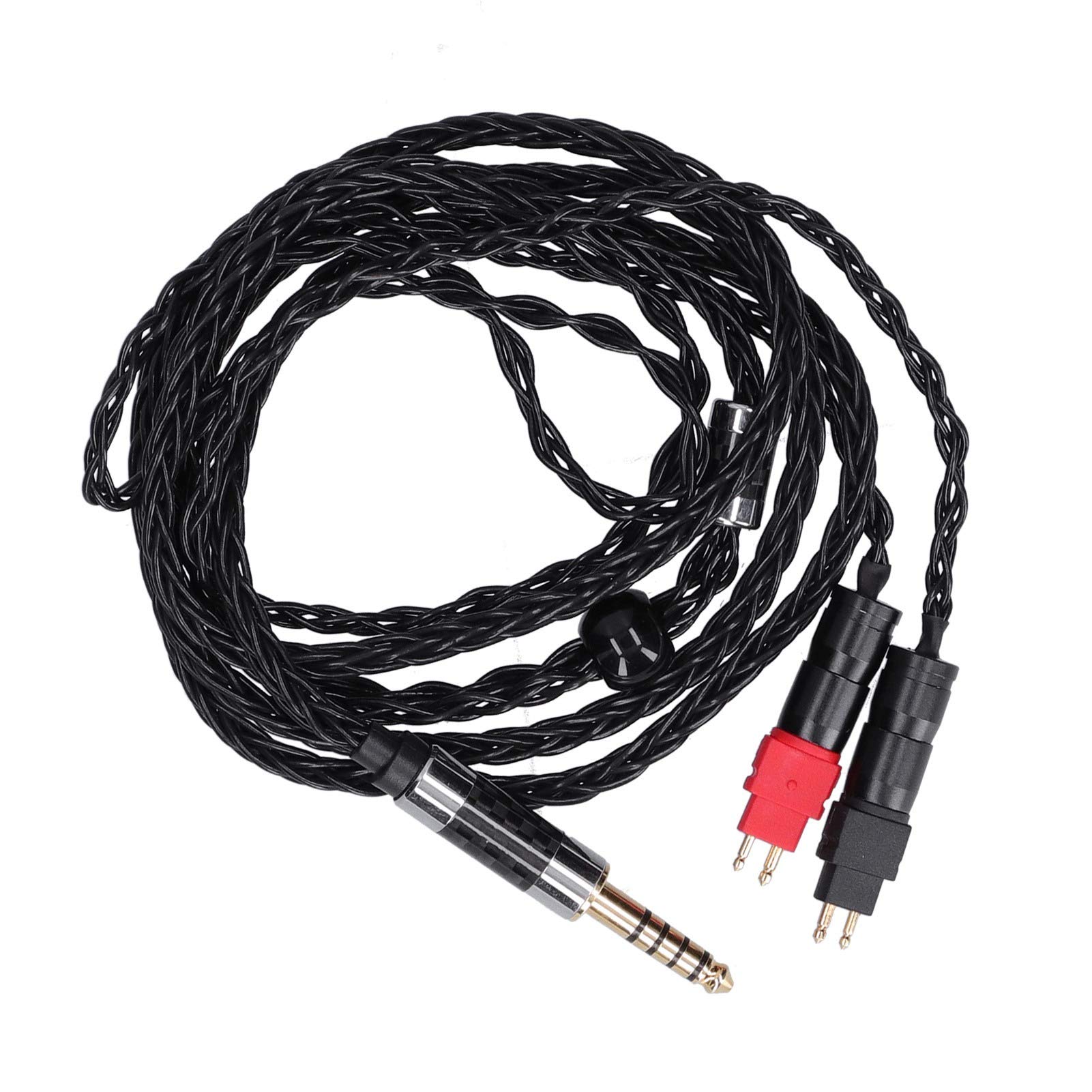 VBESTLIFE Cable de Audio para Auriculares, Cable de Audio Plateado OCC Equilibrado de Doble Aguja de 8 Núcleos para Sennheiser HD600 HD580 HD650 HD660s(Saldo de 4.4MM)