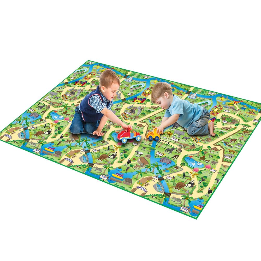 EDUK8 Worldwide LimitedChildren's Padded Play Mat - Wipe Clean & Water Resistant for Use Indoors & Outdoors, 120 x 100 cm, Great for Education & Play (120 x 200 cm, Zoo)