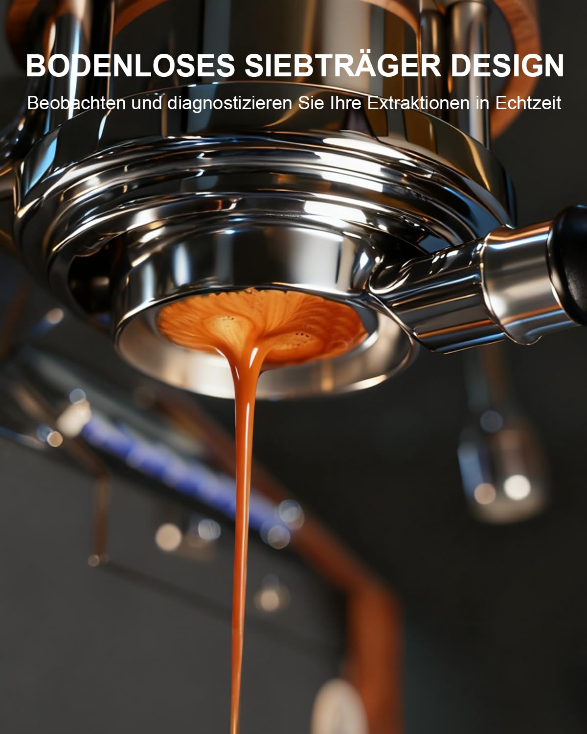 KOFIKOFI Portafiltro sin fondo de 58 mm, 2 orejas, filtro portafiltro sin fondo para cabezal de infusión E61, Flair 58, ECM, Rocket, Sanremo, Synesso, Slayer, cafetera expreso VBM con cesta de filtro