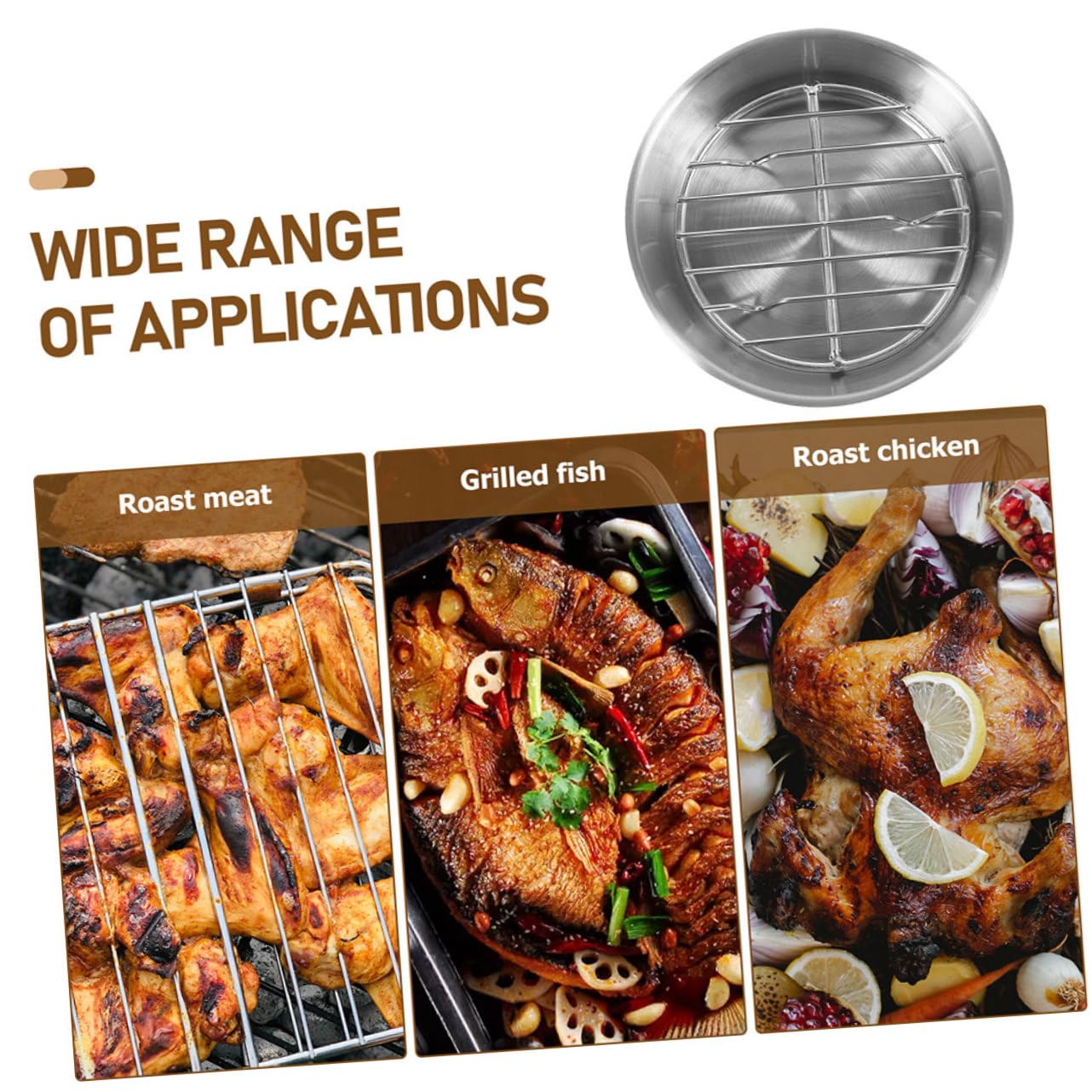 Stainless Steel Baking Sheet with Cooling Rack High Heat Resistant Cookie Sheets for Versatile Cooking for Roasting Meats Fish Vegetables Kitchen Bakeware