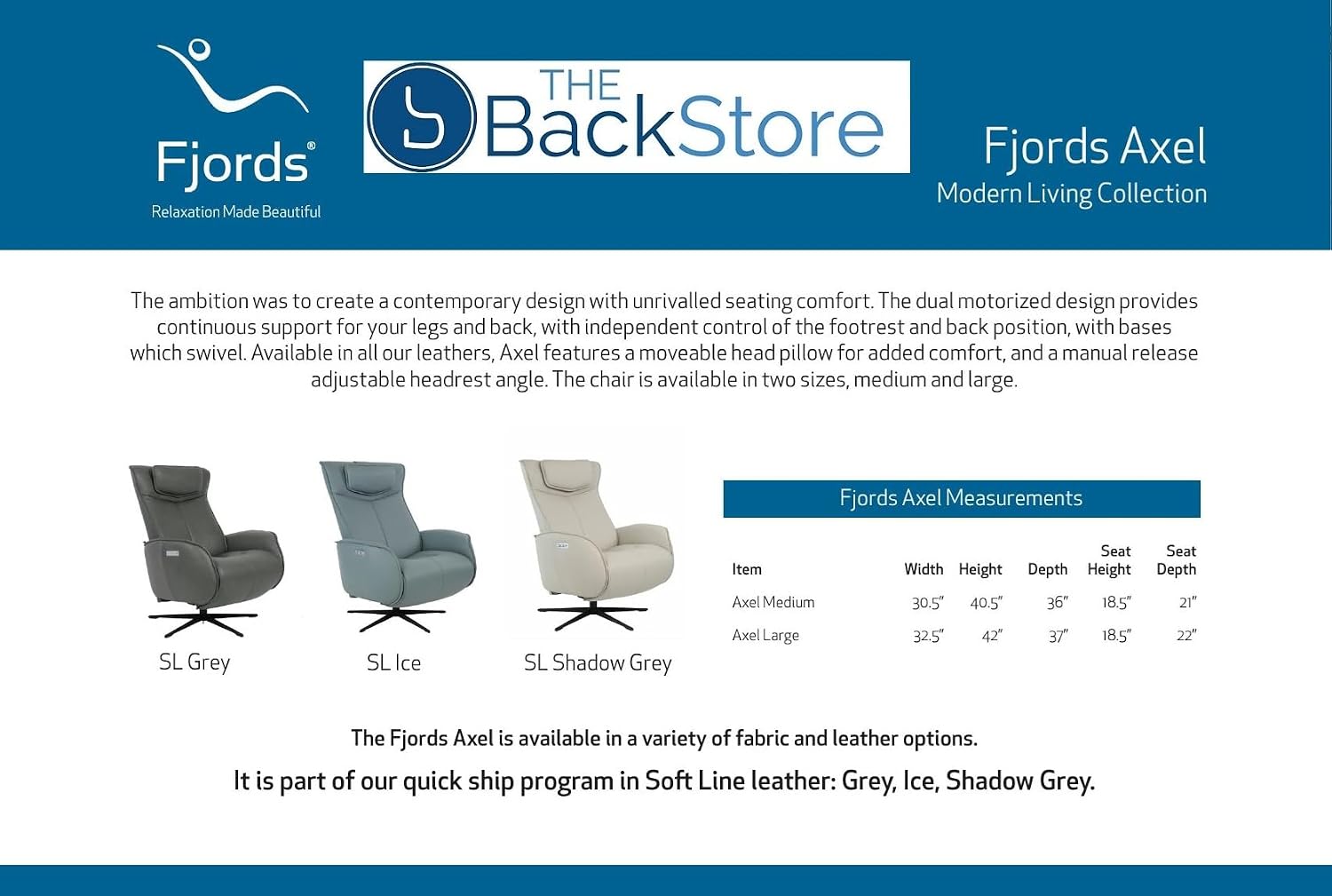 Fjords Axel Recliner in fully reclined position