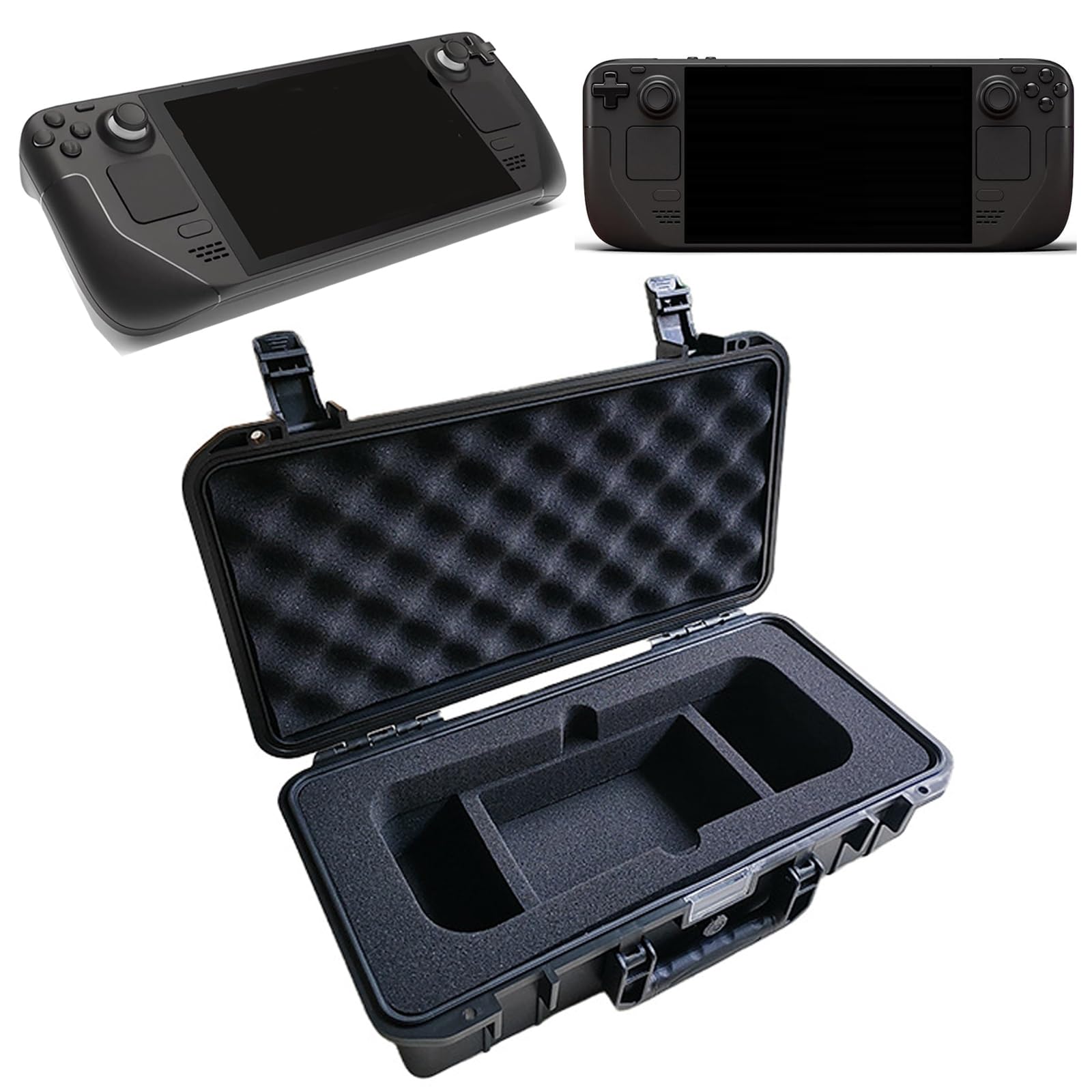 Custodia Trasporto Rigida Borsa Copertura Impermeabile per Steam Deck OLED/LCD Console da gioco portatile,Grande Capacità Borsa Portaoggetti per Steam Deck Handheld Dock,Accessori