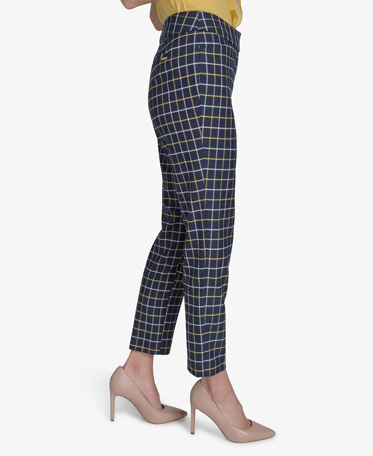 Tommy Hilfiger Womens Slim Fit Pinstripe Print Trousers - Image 3