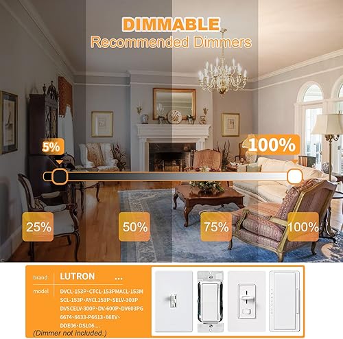 Miniatura 3 de Bombilla de candelabro E12 equivalente a 60 W, bombillas LED regulables, 4000 K blanco neutro 550 lúmenes, para candelabros, ventilador de techo,
