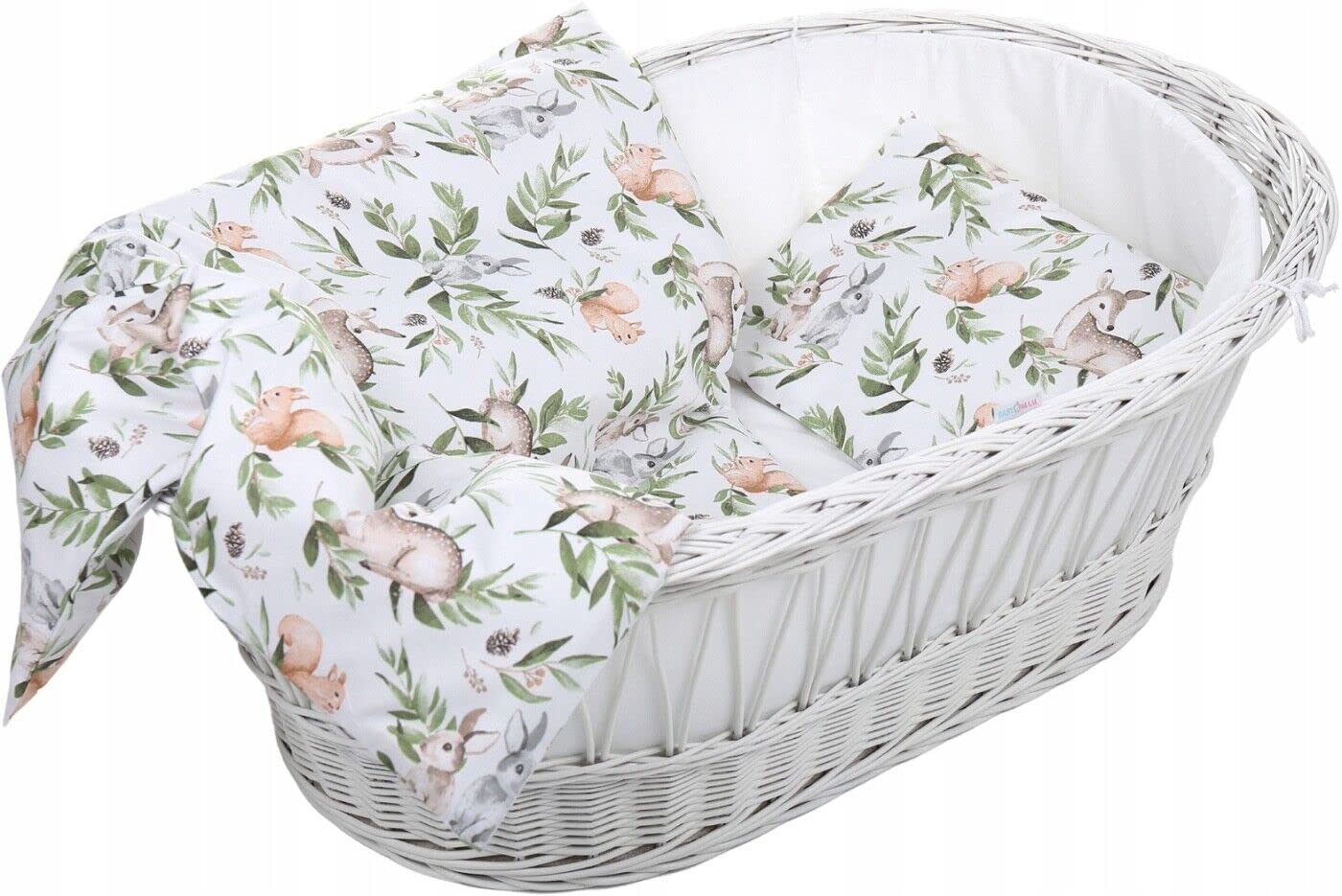Baby Mam Green Baby 2Pc Bedding Set Fit Crib/Cradle/Moses Basket/Pushchair 70X80cm Glade