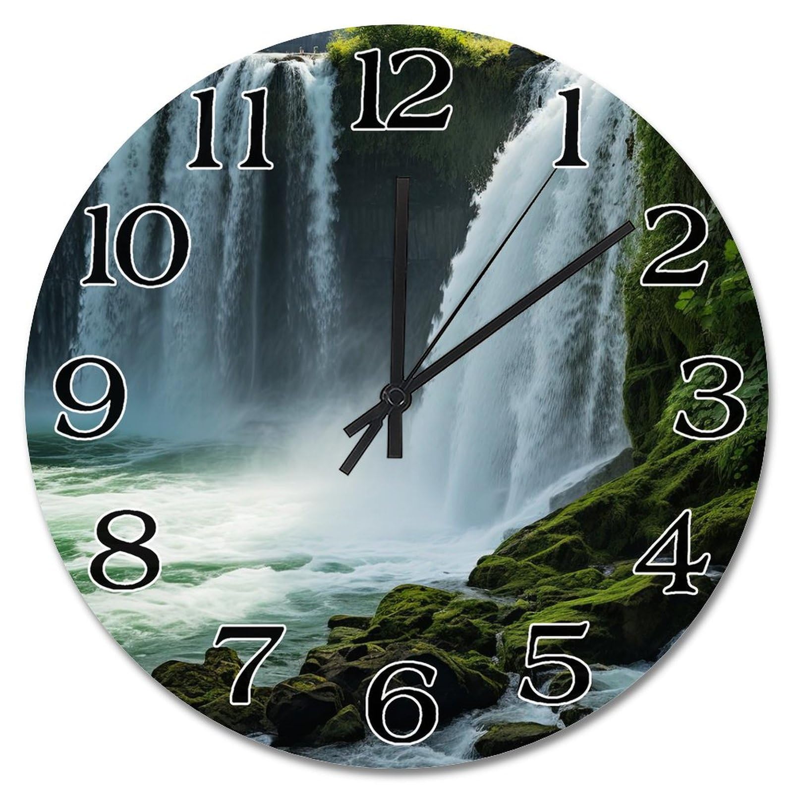 Horloge murale chutes du Niagara silencieuse pour chambre et salon