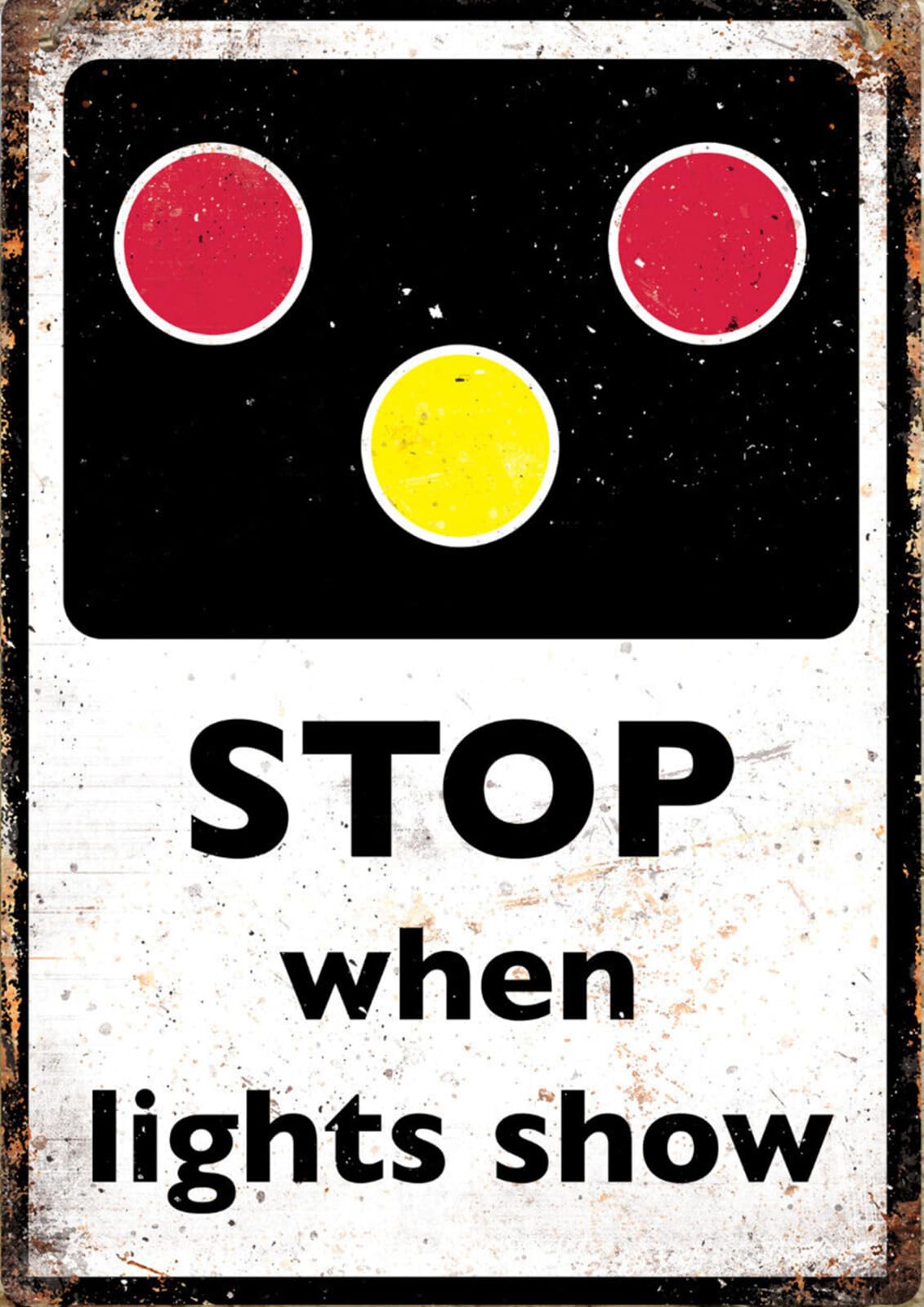 Stop Train Level Crossing Metal Sign Bedroom Man Cave Pub Bar Vintage Wall Rail (Aluminium A5 (200x150mm) Approx)