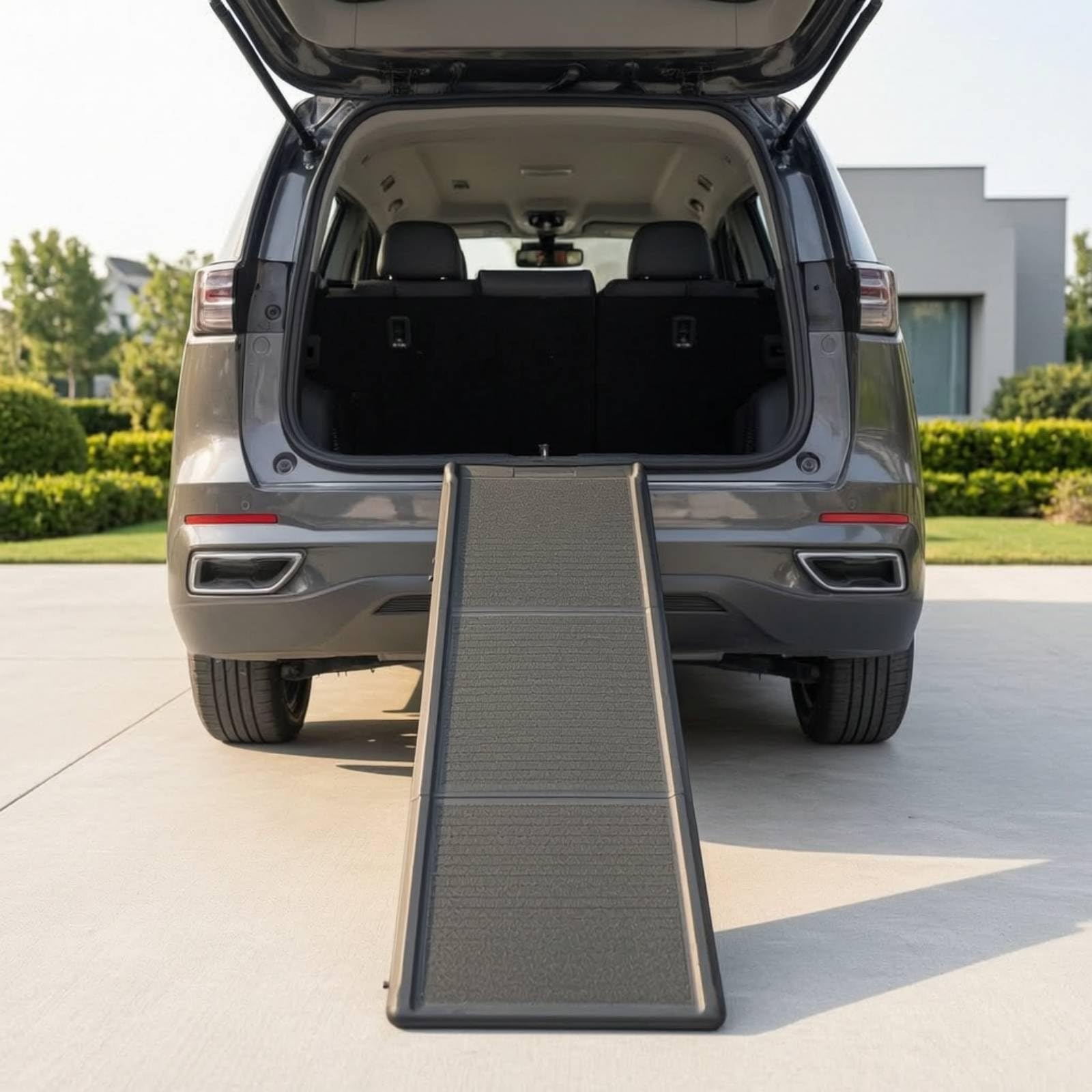 Rampa per Cani Auto Pieghevole Antiscivolo Lavabile in PP per Animali di Diverse Taglie con, 180 Cm, Modello A Tre Pieghe Con Superficie Smerigliata
