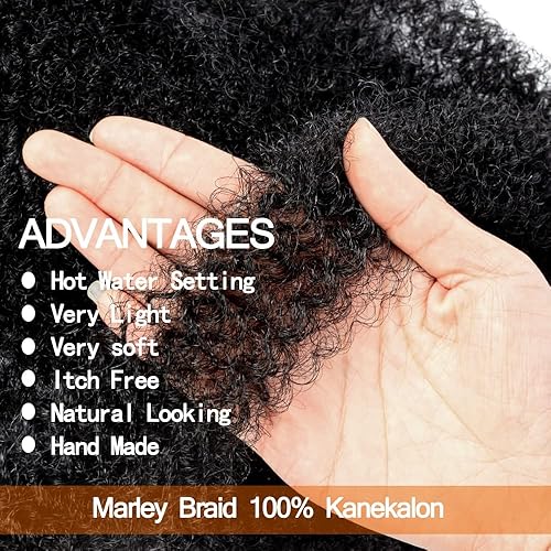 Miniatura 4 de Extensiones de cabello sintético preseparado, 9 paquetes de cabello sintético de 16 pulgadas para mujeres negras (16 pulgadas, 1B)