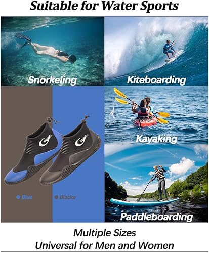 Miniatura 6 de Botas de buceo de neopreno, botas de buceo, surf, para hombres y mujeres, 0.118 in, botas de vela con suela de goma antideslizante de alta calidad