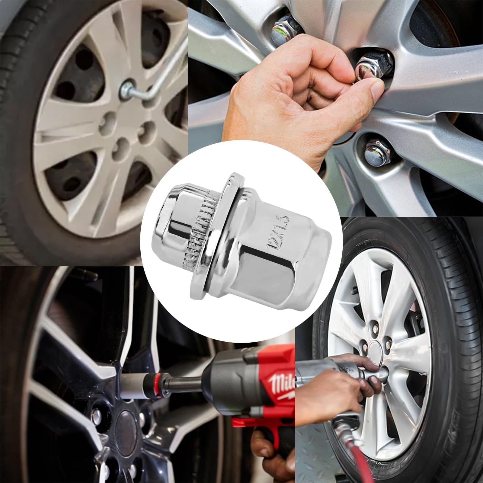 Chrome Lug Nuts - Toyota Corolla Camry Tacoma -5