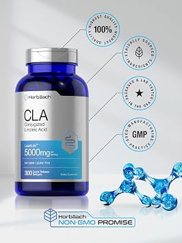 Horbaach CLA Supplement | 300 Softgel Pills | Maximum Potency