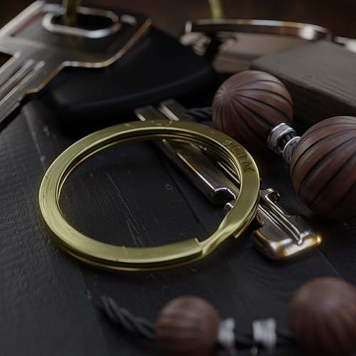 Miniatura 28 de Llaveros planos divididos a granel, resistente y resistente para automóvil, hogar, anillo de metal grande para perro, cordón para escuela, oficina