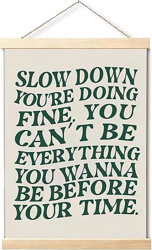 Rwykg Marco para colgar pósteres, decoración de póster con letras de canciones para dormitorio, decoración de pared retro de los años 70, regalos