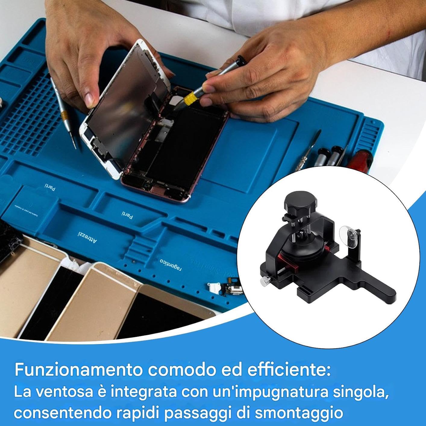 Separatore Schermo per Telefono Separatore Display con | Attrezzo Rimozione Cover Manutenzione Smartphone Per Casa Fai Da Te Scuola