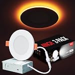 Togalonn Pot Lights LED 4 Inch with Nightlight, Dimmable & 5CCT Recessed Lighting, Exterior Soffit Canless Downlight, ETL Listed, IC Rate, 9W, 2 Pack