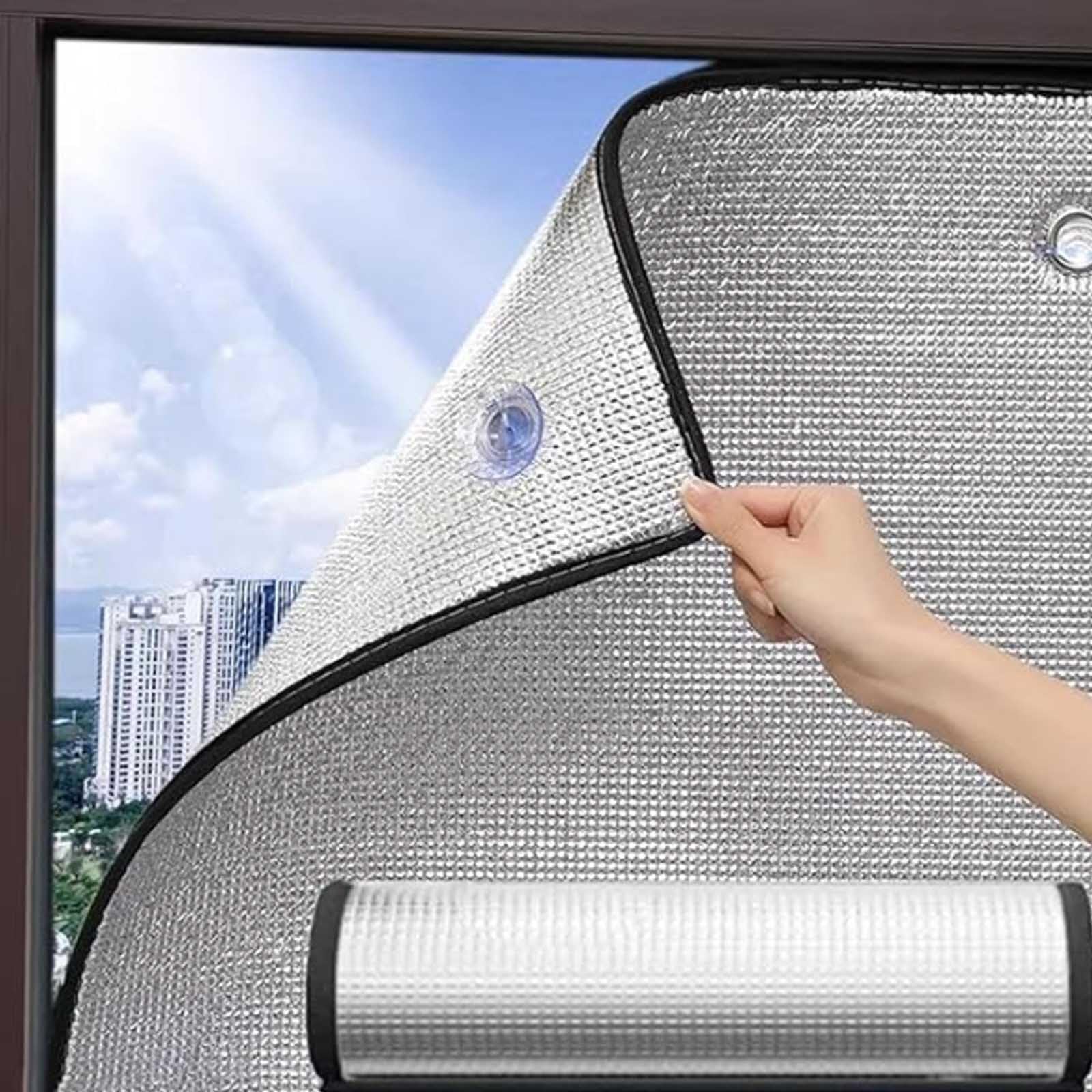 Pellicola Oscurante Per Vetri Con Ventosa - Isolamento Termico E Privacy - Grigio, 40x100cm - Per Bagno E Ufficio - 2