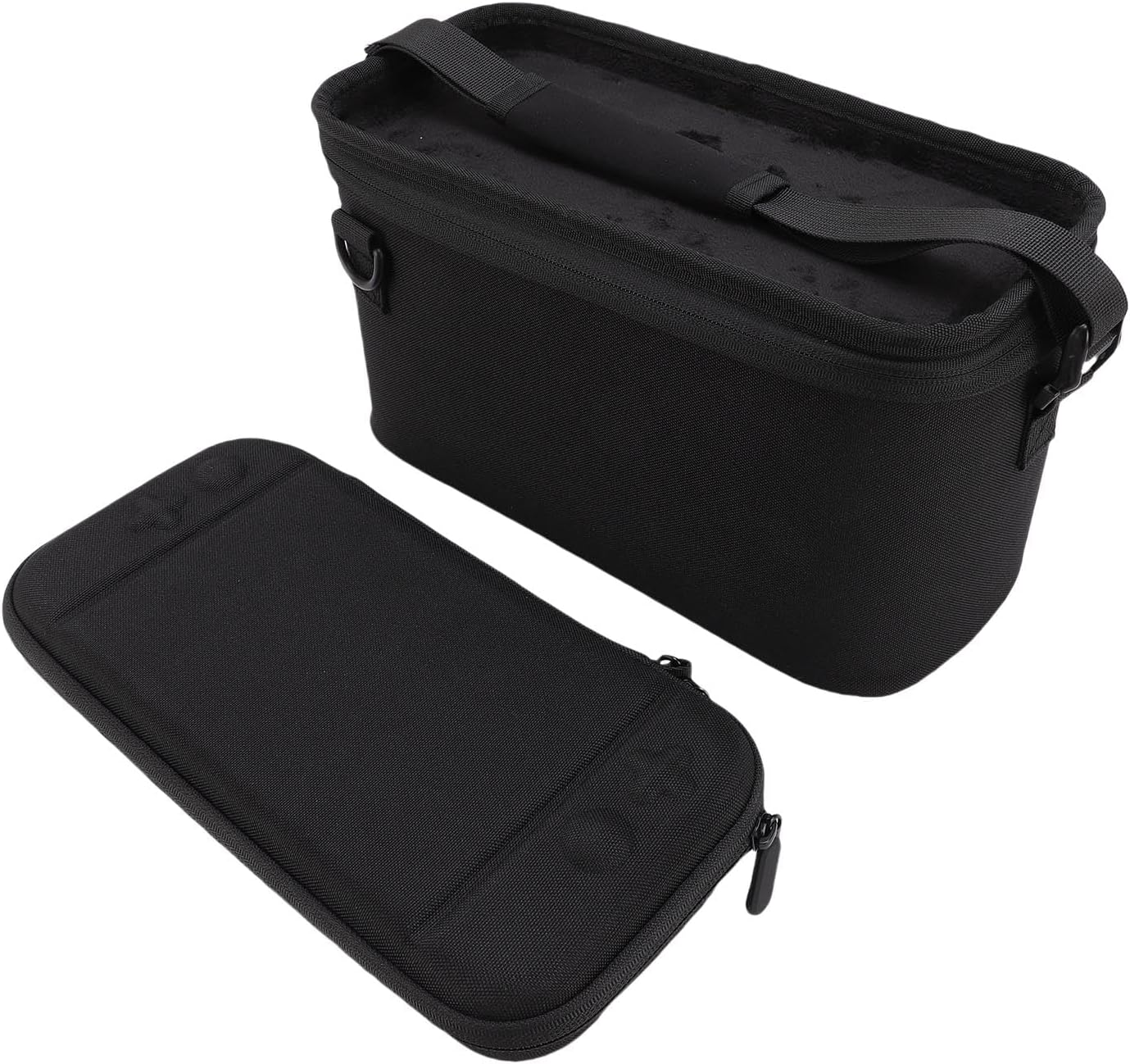 Luqeeg Carrying Case Fit for 2, Double Layer can Store 24 Game Cards, Oxford Cloth Storage Bag, with a Shoulder Strap, Console and Base Water Proof, for Daily Use