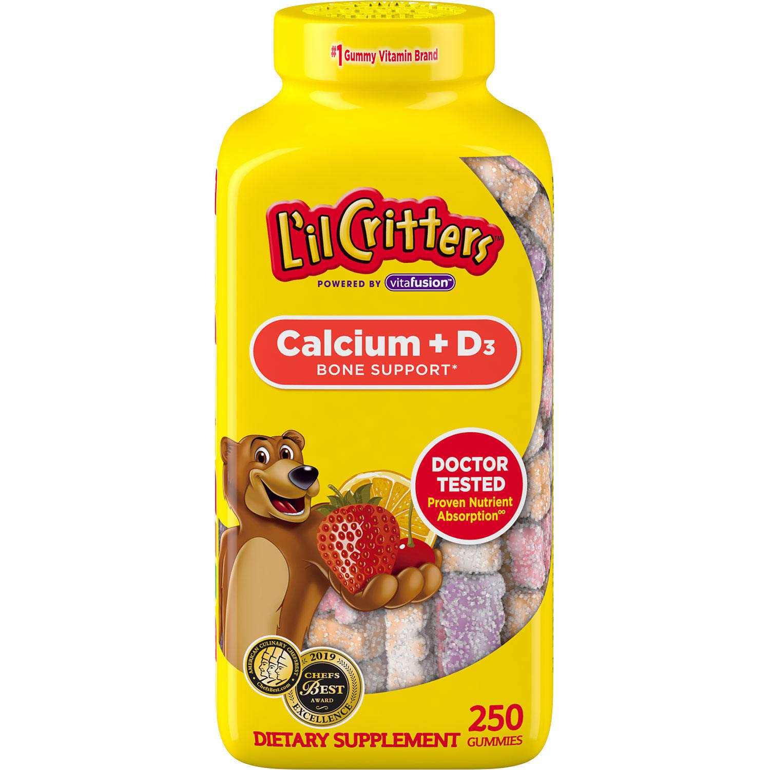 Buy Kids Calcium Gummy Bears with D 3 Chewable Supplement and Multi for