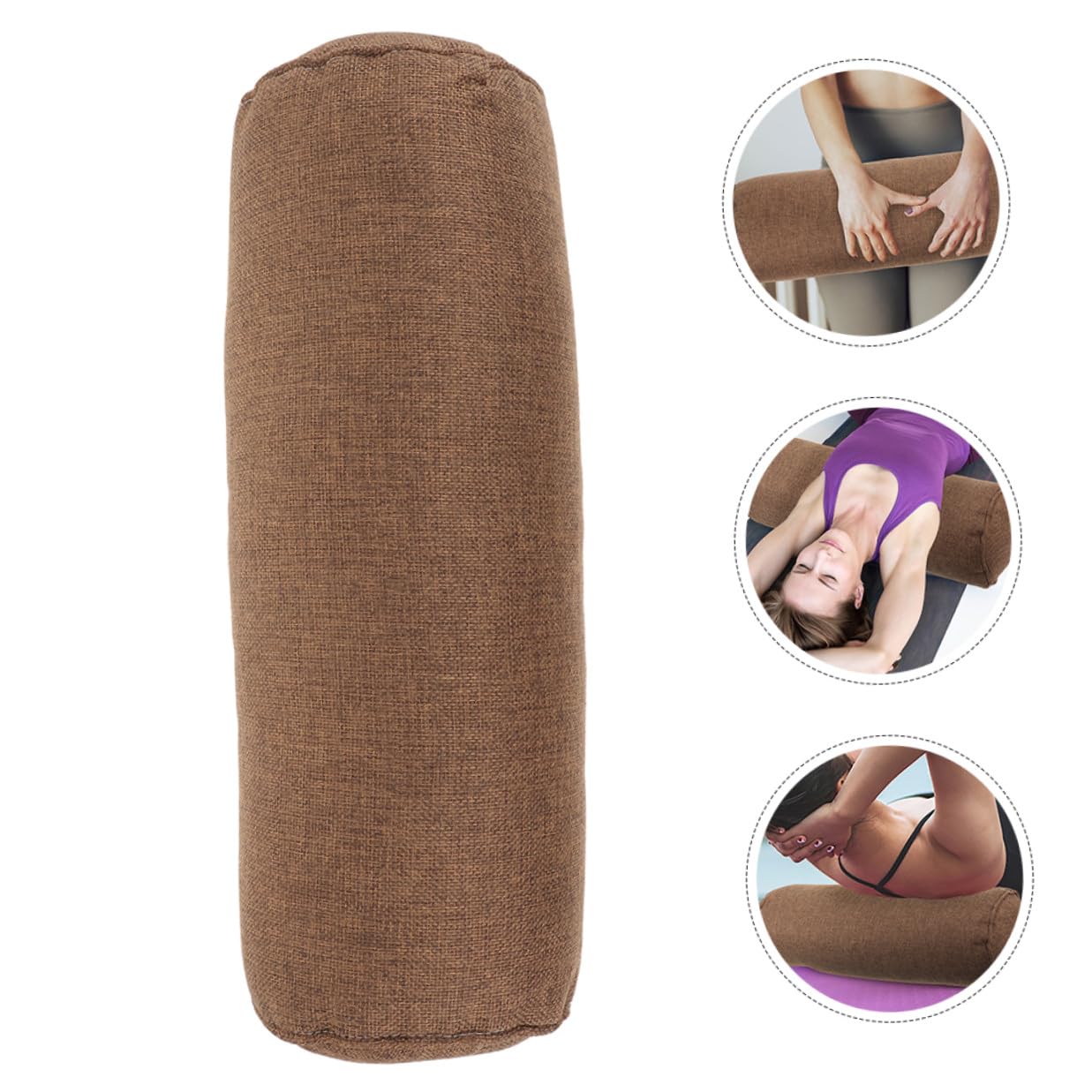 XANAYXWJ Cuscino di supporto cilindrico per yoga e meditazione Cuscino di supporto per il collo in cotone Accessorio versatile da viaggio e da ufficio Allinea la colonna vertebrale e riduce il disagio