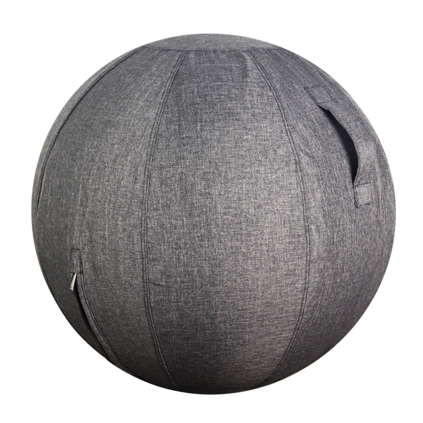 Housse de ballon de yoga durable pour s'asseoir, chaise, bureau, housse de ballon d'équilibre, gris, 55 cm, gris foncé