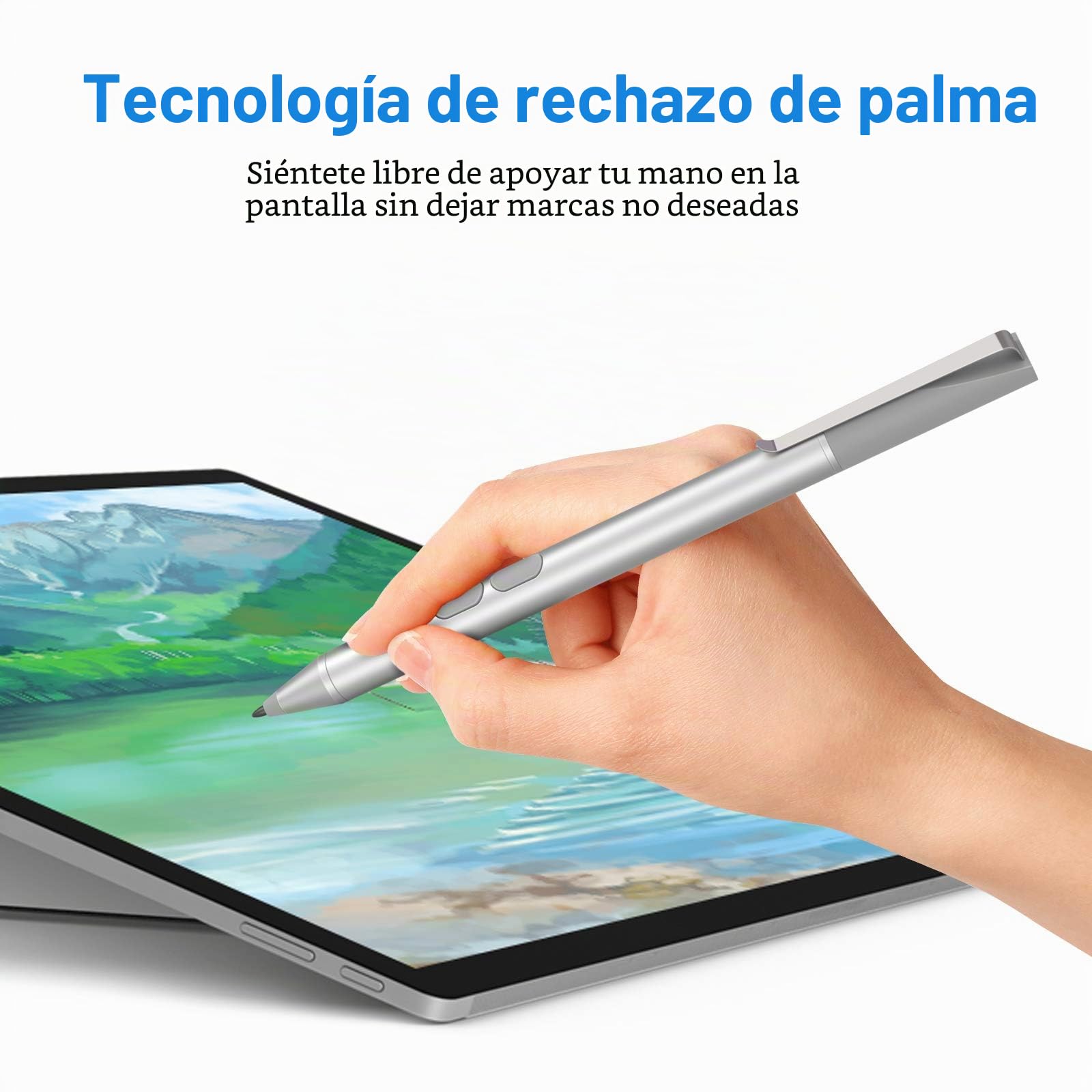Stylo Activo MPP 1.51 para HP Omnibook Envy X360 Pavilion X360 Specter X360 Specter X2 Envy X2 – 1024 Niveles de Sensibilidad a la Presión, Rechazo de Palma, Autonomía de Batería 2500H