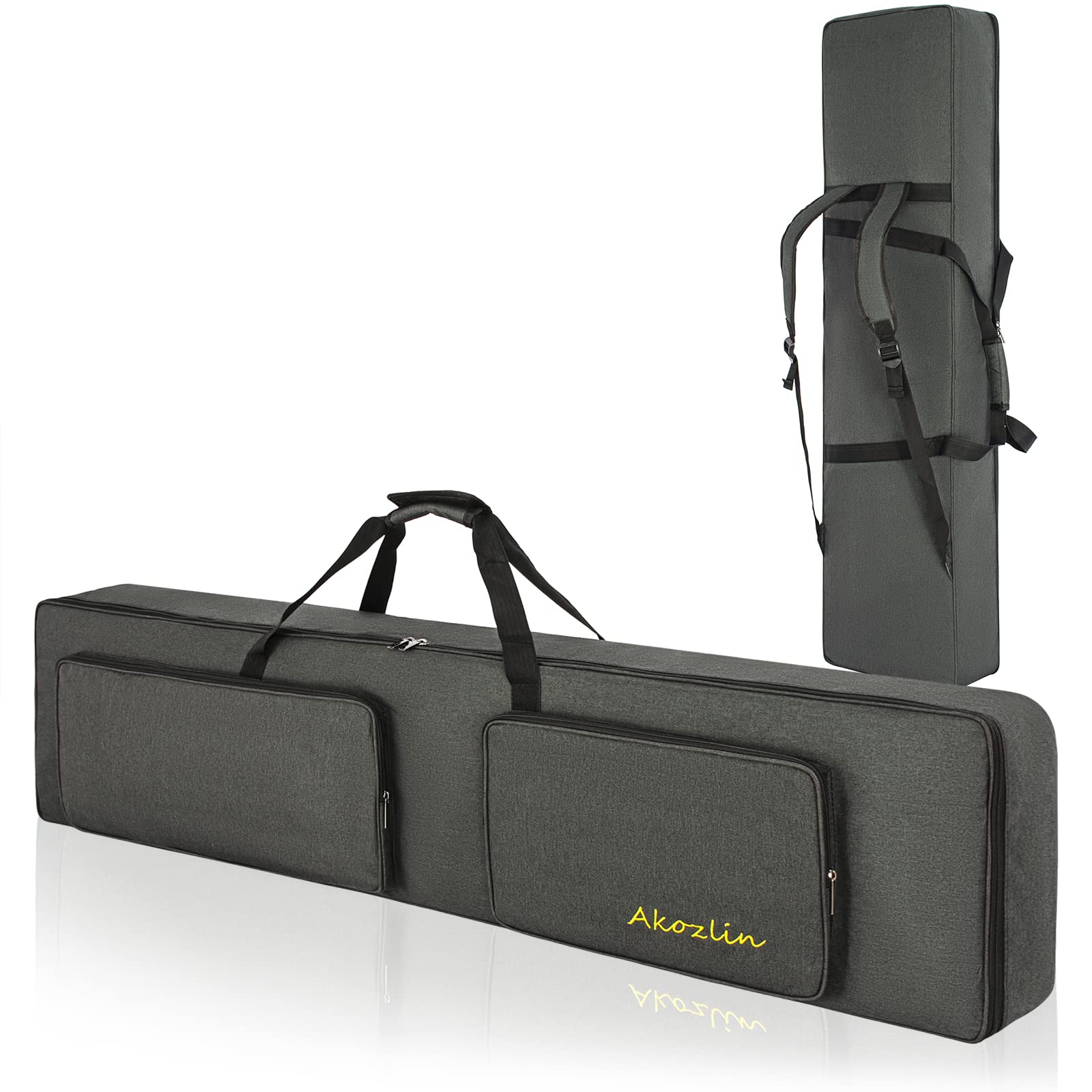 AKOZLIN Sac de transport universel étanche Oxford épais pour clavier portable et piano électrique - Rembourrage perle de 10 mm, 88 touches, Longueur : 137,9 cm