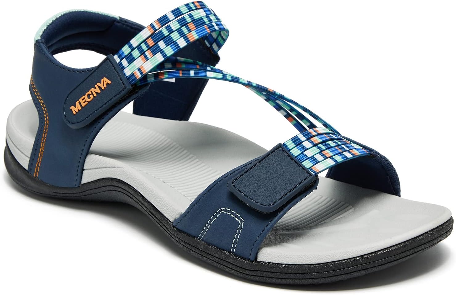 MEGNYA Comfortable Walking Sandals for Women, Sport Hiking Sandals with Adjustable Straps, Casual Athletic Sandals for Trekking Camping