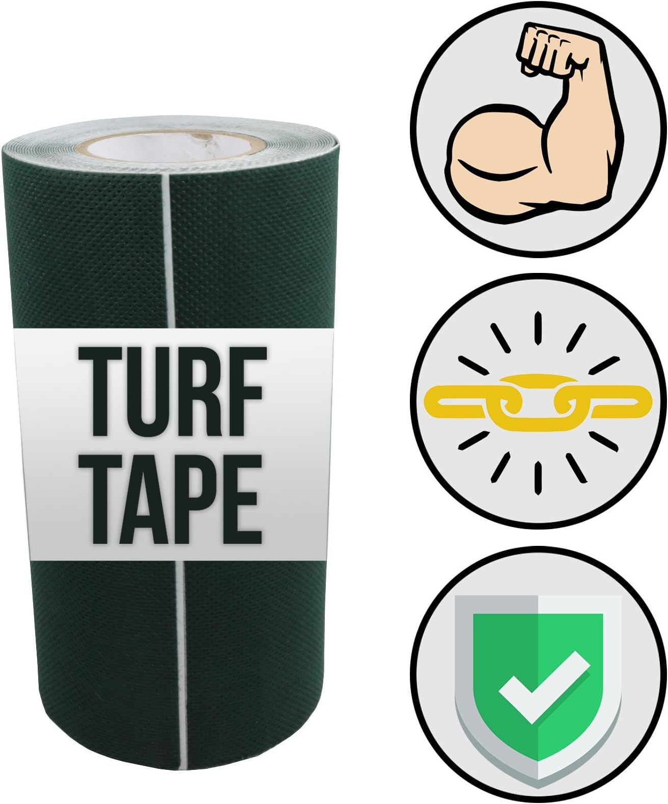 Upstreet Turf Tape Artificial Grass Seaming Tape, (6 in x 49.2 ft) ($0.45/Foot), Synthetic Self-Adhesive for Lawn Carpet Jointing, Indoor & Outdoor Turf Rug, Pet Grass - Green