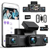 LAMTTO Dash Cam Auto 360 gradi, 4 Canali Telecamera Auto 2K+3 * 1080p