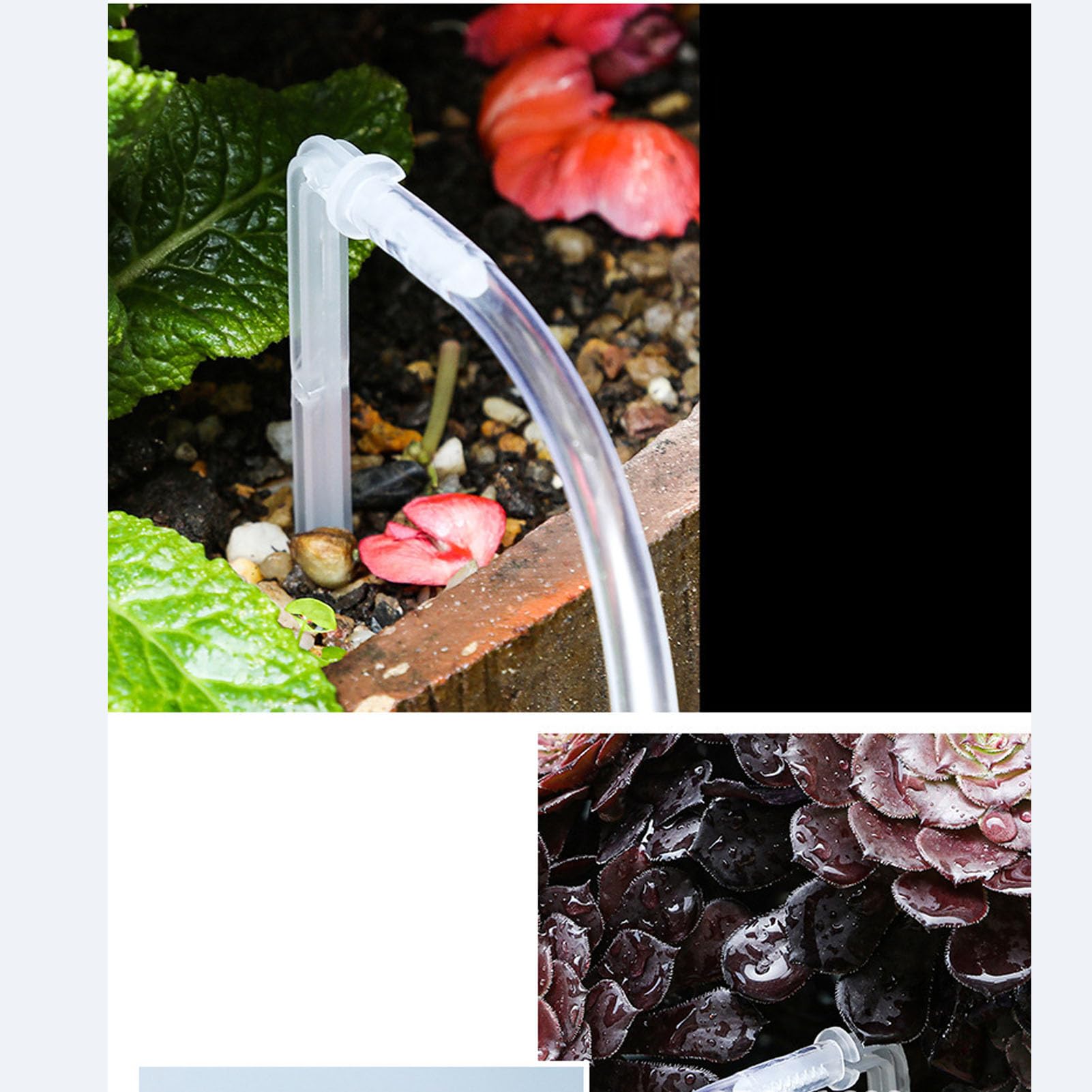 SENECESLI Kit de Riego por Goteo Automático Solar, Bomba de Agua Dual Eficiente para Plantas de Interior, Jardín, Pantalla LCD con Energía Solar USB para Jardinería Doméstica