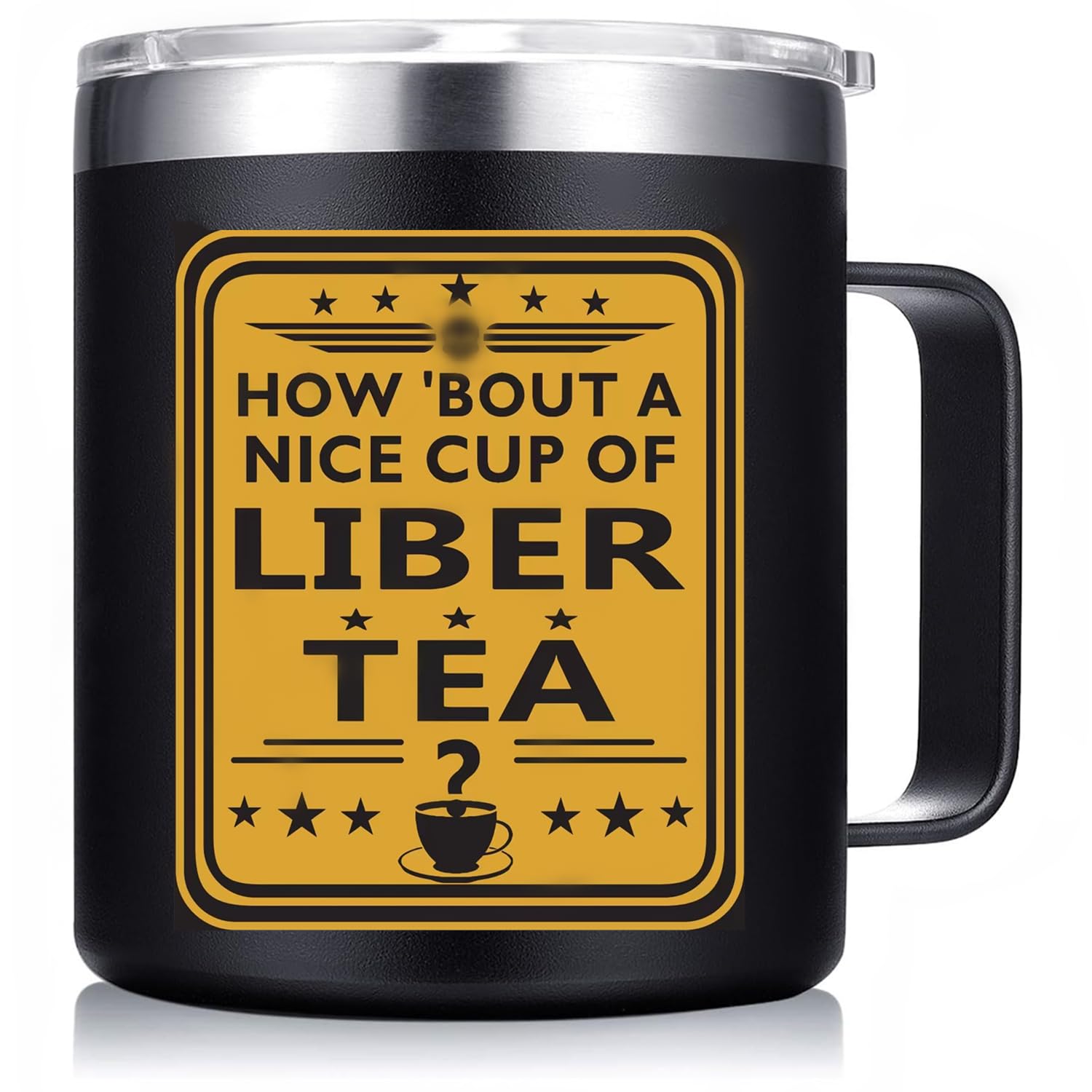 Generic Gift for Gamer, Libertea Coffee Mug Steel Stainless Tumbler for Gamelovers | Funny Gifts for Liberal, Anti MAGA Merchandise ,Funny Coffee Cup for coffee lovers men brother, Novelty Coffee Mugs for Men