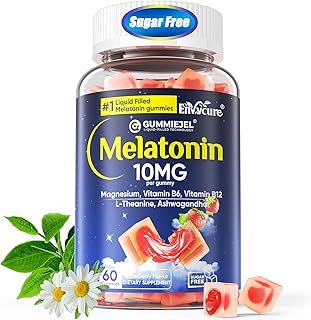 Melatonin Gummies 10mg 20mg with Magnesium for Adults | Drug Free | Sleep Aid | Sugar Free | L-Theanine, Ashwagandha, B6, B12, Lemon Balm & Chamomile, Supports Deep Relaxation, 60 Cts