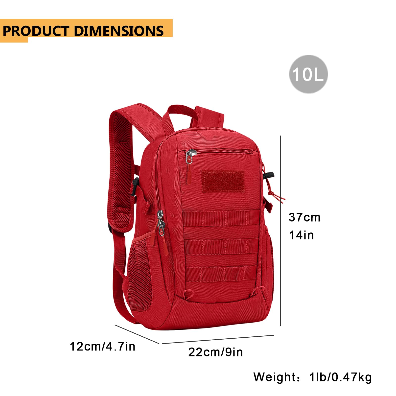 Amazon.com : ArcEnCiel 10L Mini X-Small Tactical Backpack MOLLE