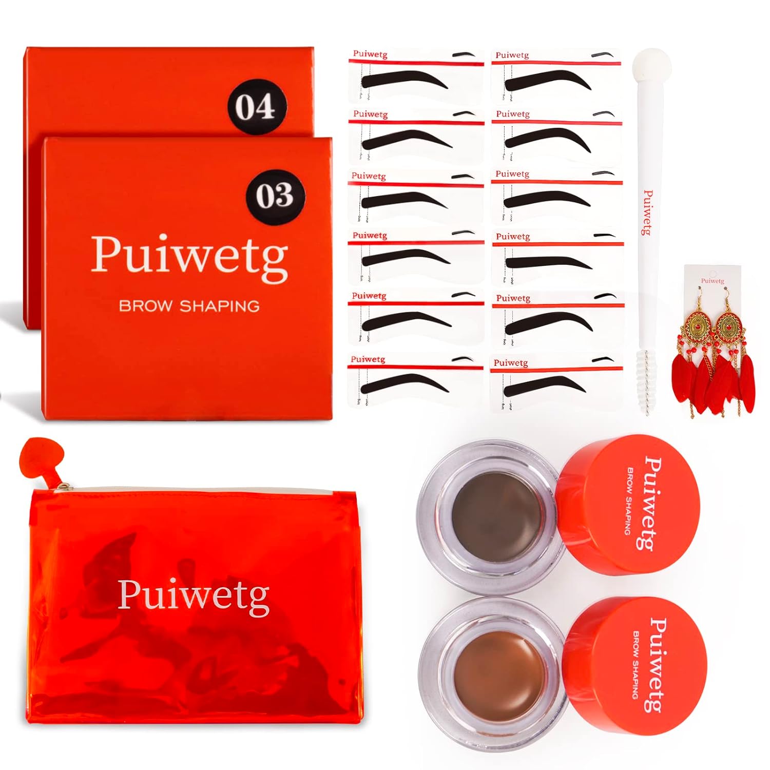 Eyebrow Stamp Stencil Kit For Beginners Reusable