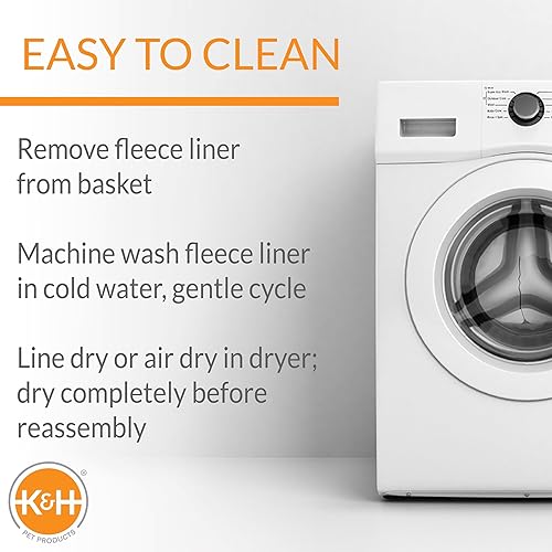 Miniatura 5 de K&H PET PRODUCTS Cesta de bicicleta de viaje para mascotas, color gris elegante, grande, 12 x 16 x 10 pulgadas