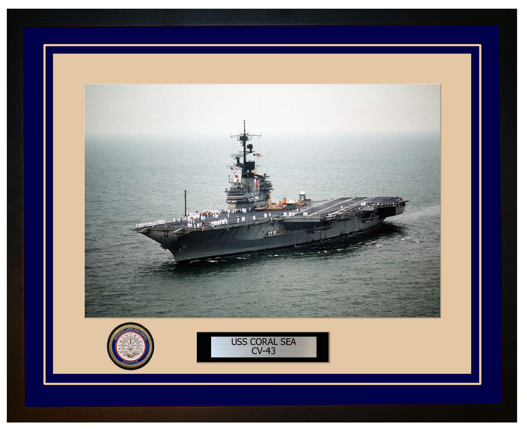 Amazon.com: USS Coral SEA CV-43 Framed Navy Ship Photo