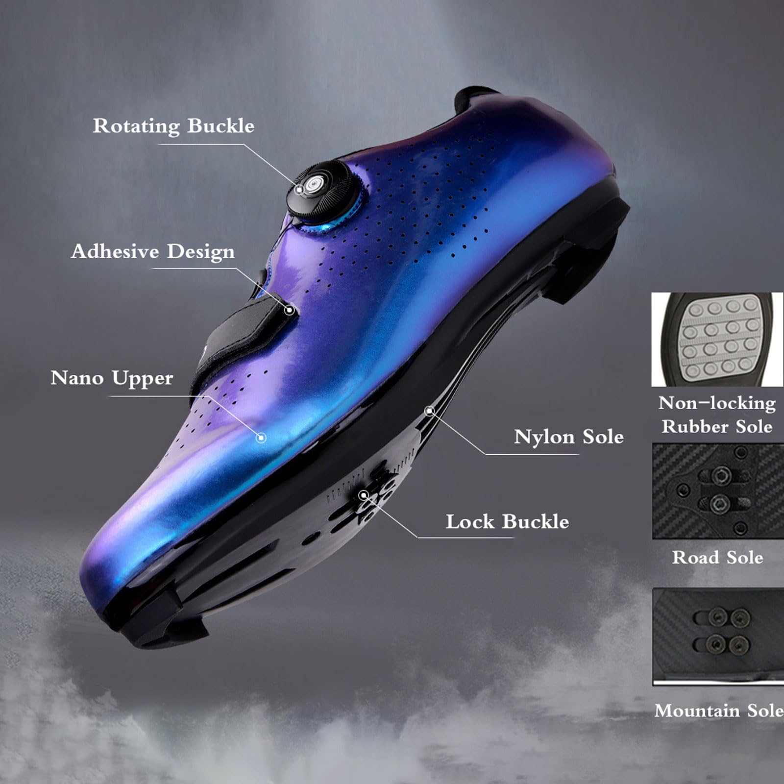 Scarpe Ciclismo Uomo,Scarpe Ciclismo,Scarpe Ciclismo per Bici da Strada,Scarpe da Ciclismo da Bici,Scarpe da Ciclismo Uomo Strada,Traspirante,Leggero,Mountain Bike per Bici da Strada.
