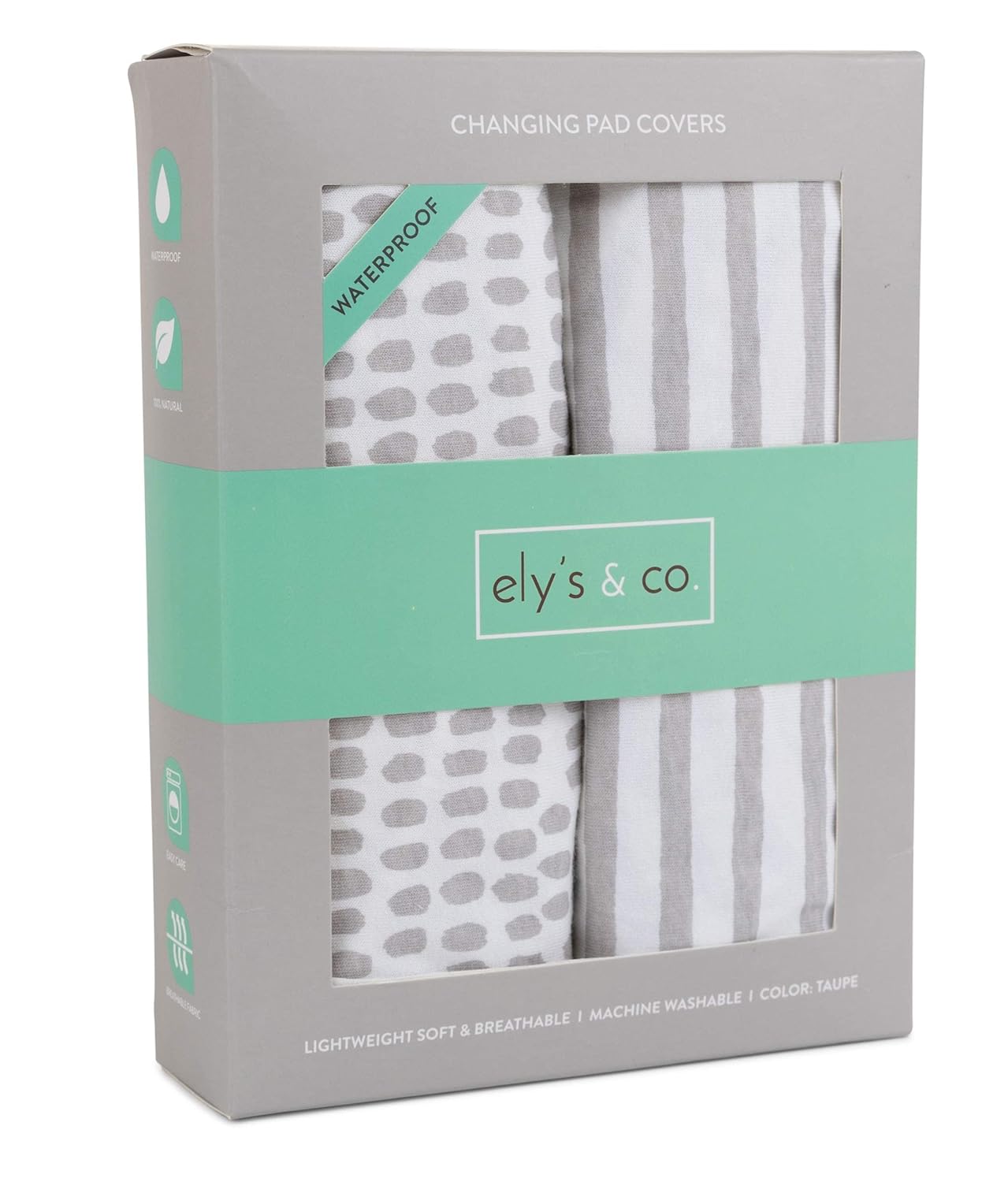 Ely's & Co. Patent Pending Waterproof Bassinet Sheet, Changing Pad Cover, and Pack n Play Sheet Bundle