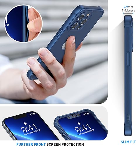 Miniatura 4 de ORETECH Funda para iPhone 13 Pro Max, con 2 protectores de pantalla prueba de caídas de grado militar de 15 pies protección de cámara 360 a prueba