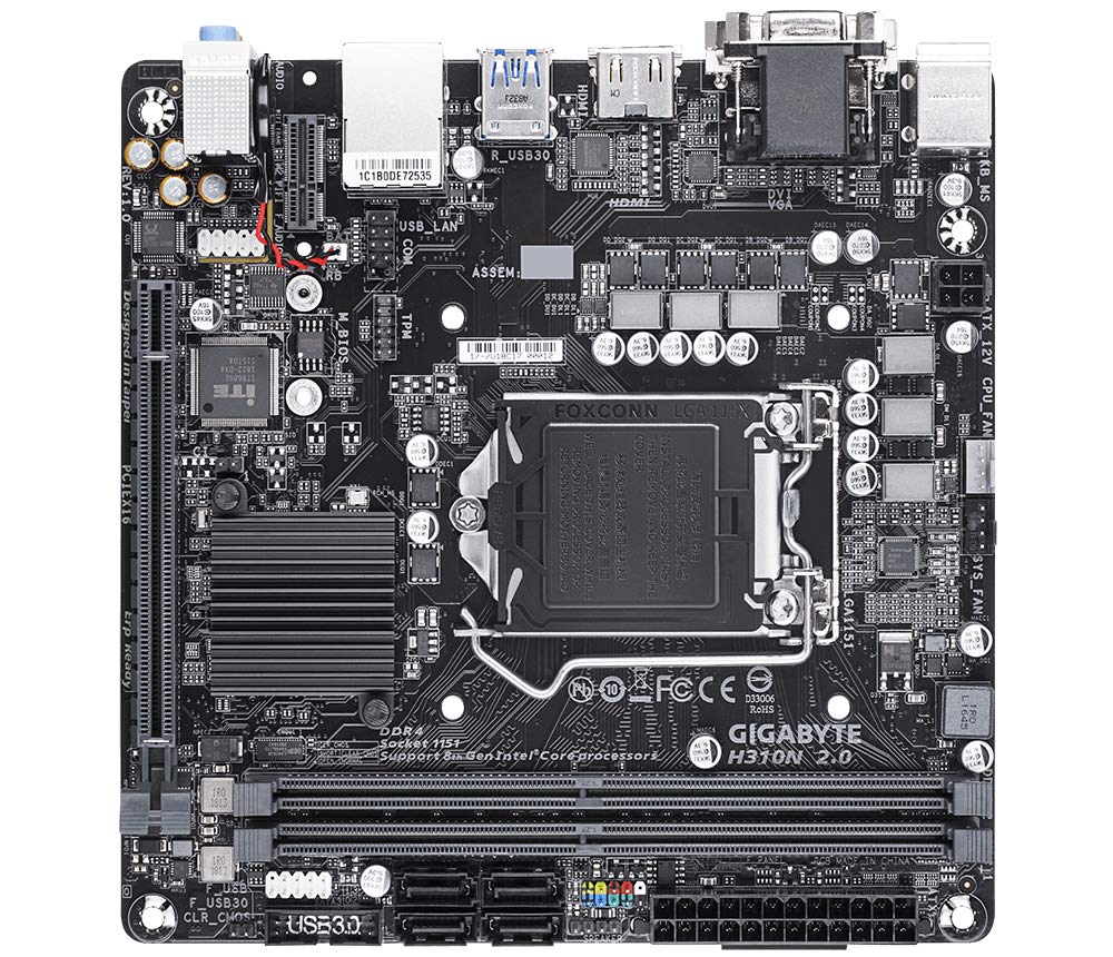 Amazon.com: GIGABYTE H310N Intel H310 LGA 1151 Mini ITX DDR4-SDRAM