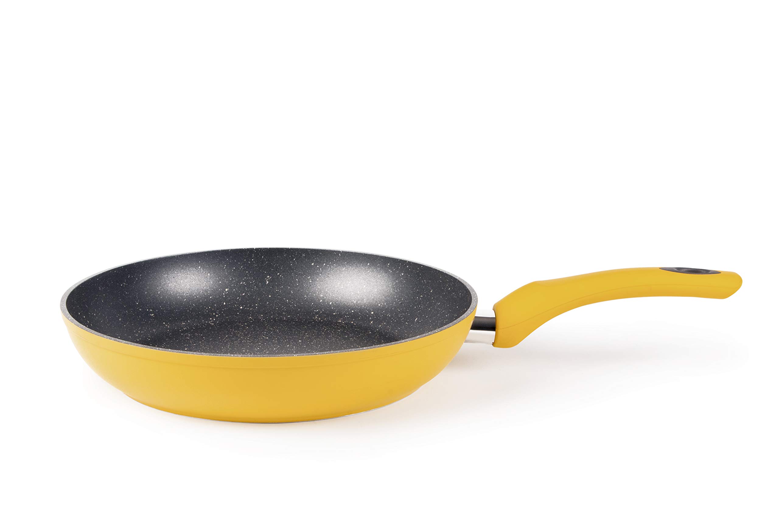 Excelsa Color & Stone Non-Stick Frying Pan 1 Handle 20 cm, Aluminium, Yellow