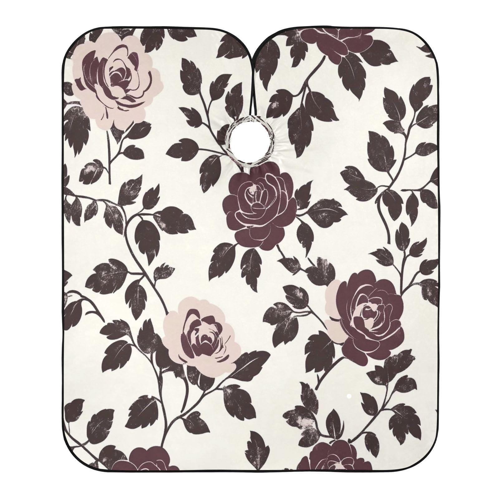 Kigai Vintage Flowers Hair Cutting Cape for Men & Women Waterproof Barber Cape Professional Hairdressing Salon Styling Apron with Adjustable Closure Snap