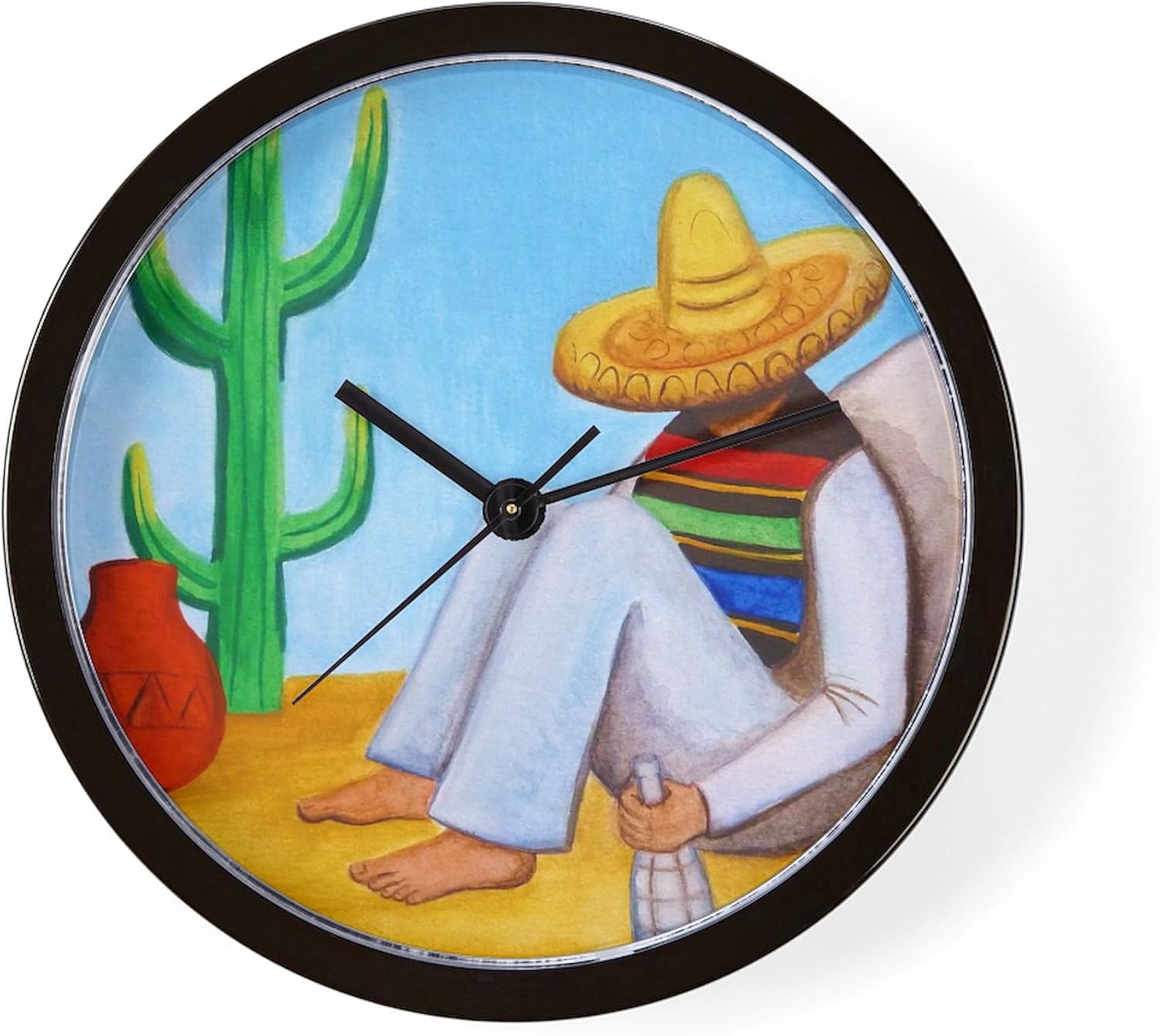 CafePress Mexican Siesta 10" Wall Clock for Livingroom, Kitchen, or Office